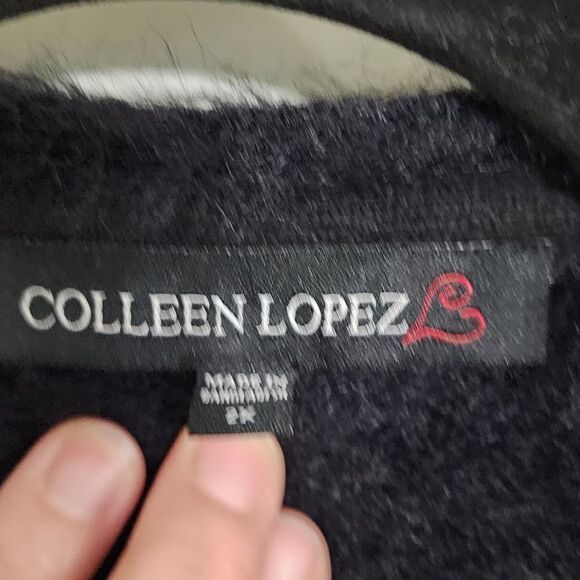 Colleen Lopez cardigan black open front cozy comfy 2X - Picture 5 of 5